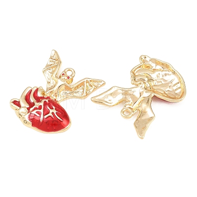 Rack Plating Alloy Enamel Pendants AL-CBA2B10-01G-06-1