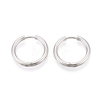 304 Stainless Steel Hoop Earrings EJEW-T048-24C-P-1
