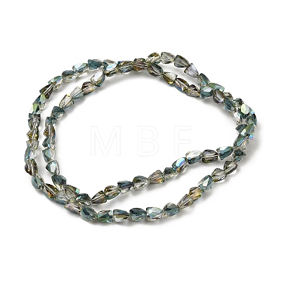 Transparent Electroplate Glass Beads Strands EGLA-I017-02-HP01-1