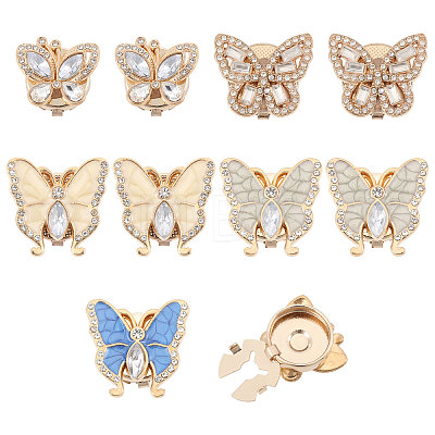 5Pcs 5 Styles Alloy Cufflinks BUTT-GL0001-05-1