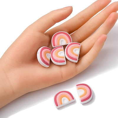 6Pcs Food Grade Eco-Friendly Silicone Focal Beads SIL-YW0001-04D-1