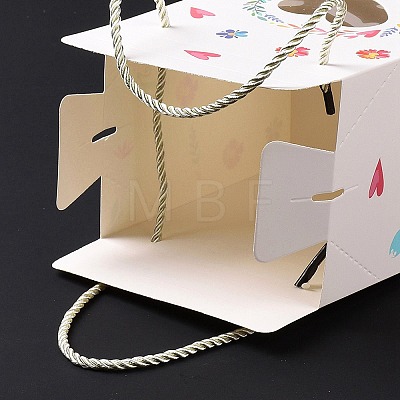 Rectangle Paper Gift Boxes with Handle Rope CON-B010-04D-1