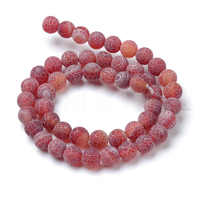 Natural & Dyed Crackle Agate Bead Strands X-G-T056-6mm-05-1