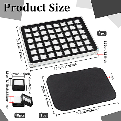 48 Grids Aluminum Boxes CON-WH0086-235C-1