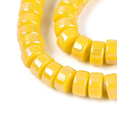 AB Color Plated Opaque Glass Beads Strands GLAA-T026-3x6mm-P13-1