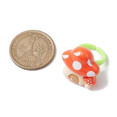 Cartoon Resin Rings for Child RJEW-JR00680-1