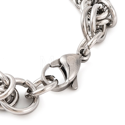 304 Stainless Steel String Bag Chain Bracelets for Women BJEW-G711-07P-1