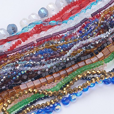 Glass Beads Strands GLAA-XCP0006-01-1