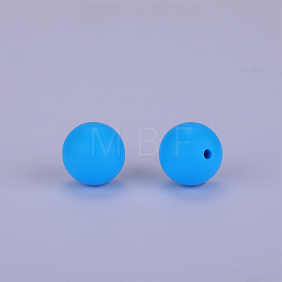 Round Silicone Focal Beads SI-JX0046A-132-1