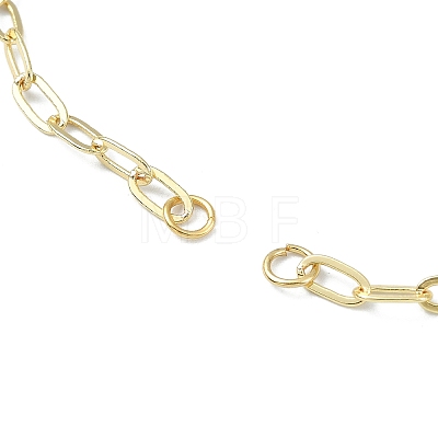 3MM Brass Paperclip Chain Slider Bracelet Making AJEW-JB01602-1