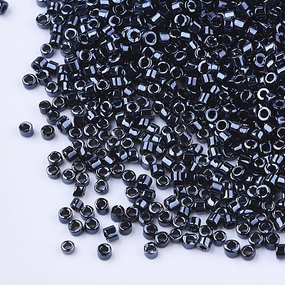 Electroplate Glass Cylinder Beads SEED-Q036-01A-B01-1