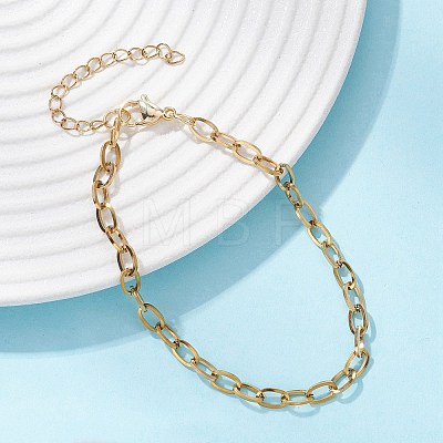 304 Stainless Steel Cable Chain Bracelets for Women BJEW-JB12687-1