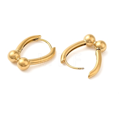 Real 18K Gold Plated 304 Stainless Stee Hoop Earrings EJEW-U009-02G-02-1