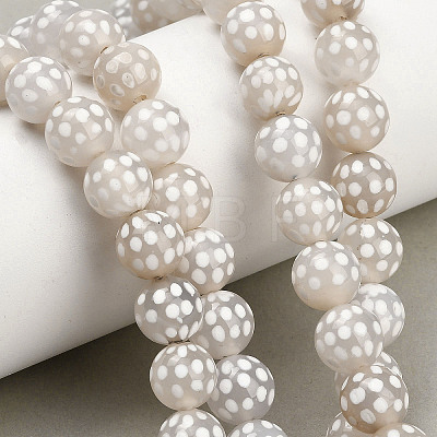 Tibetan Style dZi Beads Strands GG-NH0001-A04-10MM-1