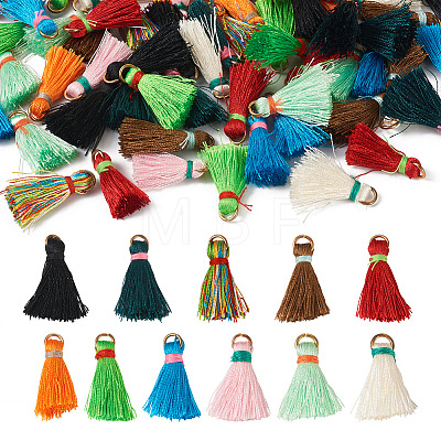 110Pcs 11 Colors Polyester Tassel Pendants FIND-TA0002-44-1