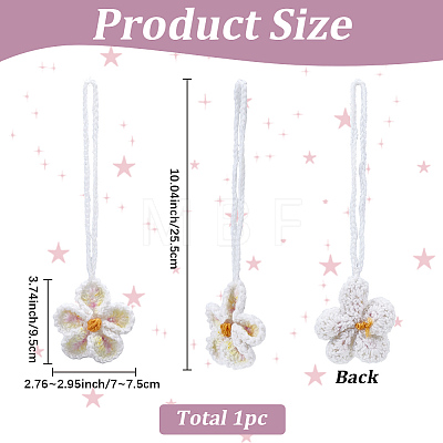 1Pc Polyester Flower Pendant Decorations HJEW-SC0003-02B-1