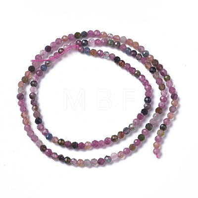 Natural Tourmaline Beads Strands G-F596-08-3mm-1