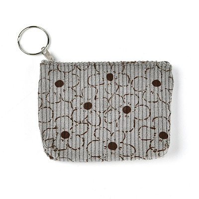 Flower Pattern Corduroy Wallets AJEW-N003-24-1