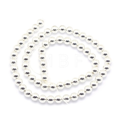 Electroplate Non-magnetic Synthetic Hematite Beads Strands G-L485-01C-S-1