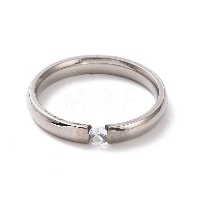 Crystal Rhinestone Simple Thin Finger Ring RJEW-I089-49P-1