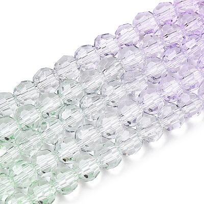 Transparent Glass Beads Strands GLAA-E036-07V-1