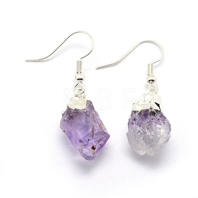 Natural Amethyst Dangle Earring EJEW-F173-D01-S-1