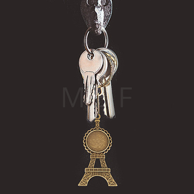 DIY Blank Eiffel Tower Pendant Making Kit DIY-GO0001-69-1