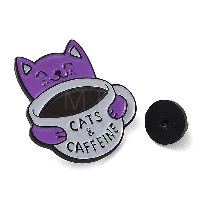 Cartoon Cat Enamel Pins JEWB-D026-03C-1