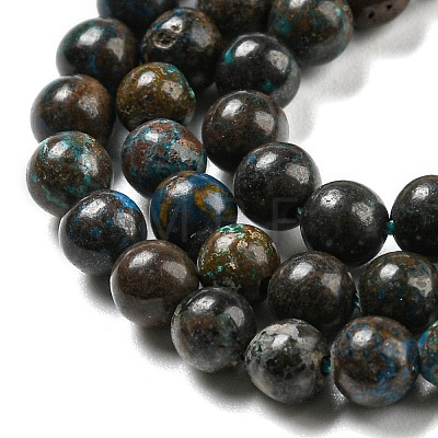 Natural Chrysocolla Beads Strands G-A219-A04-01-1