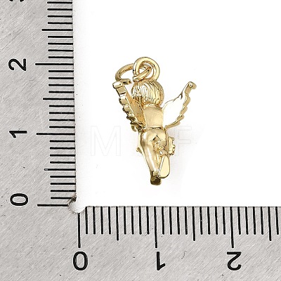 Brass Micro Pave Clear Cubic Zirconia Pendants CU-L001-14G-06-1
