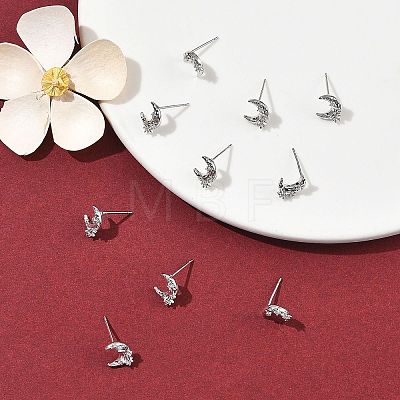 SHEGRACE Brass Micro Pave Cubic Zirconia Stud Earrings XGRQ4N777-703P-1