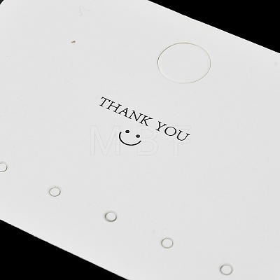 Smiling Face Paper Earrings Necklace Display Cards FIND-T072-01B-01-1