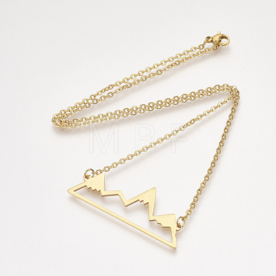 201 Stainless Steel Pendant Necklaces NJEW-T009-JN104-2-40-1