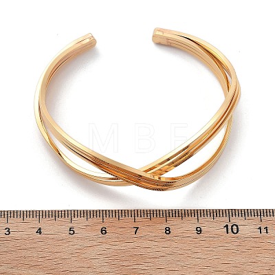 Brass Cuff Bangles for Women BJEW-F482-09G-1