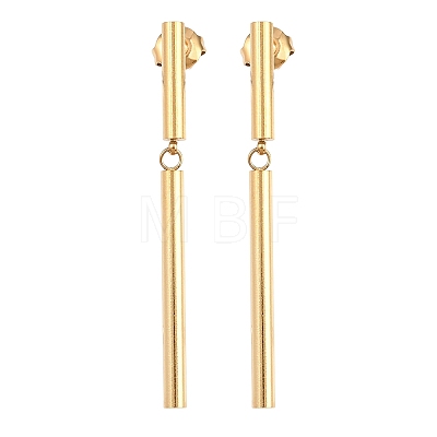 304 Stainless Steel Stud Dangle Earrings EJEW-E617-07G-1