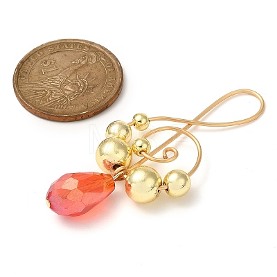 Electroplated Synthetic Non-magnetic Hematite & Teardrop Glass Big Pendants PALLOY-JF02961-1