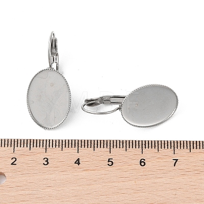 304 Stainless Steel Hoop Earrings Findings STAS-K278-08A-P-1