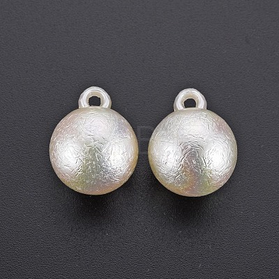 Electroplated ABS Plastic Imitation Pearl Pendants X-KY-T023-004-1