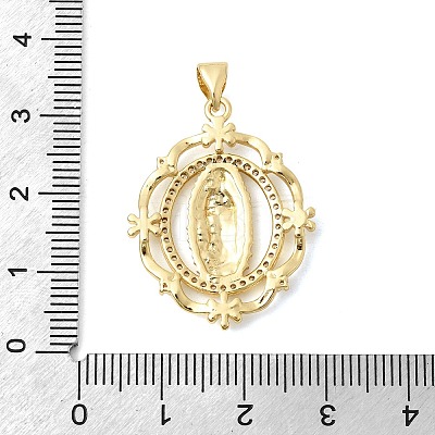 Brass Micro Pave Clear Cubic Zirconia Pendants KK-Z150-22G-02-1