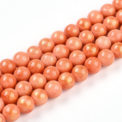 Natural Mashan Jade Beads Strands G-A255-A01-02J-1