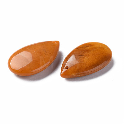Natural Yellow Jade Pendants G-N0326-86-1