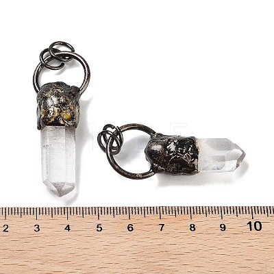 Natural Quartz Crystal Faceted Pointed Bullet Big Pendants G-A221-08-1
