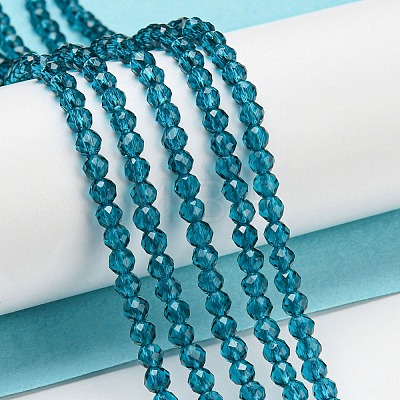 Transparent Glass Beads Strands GLAA-C019-01B-34-1