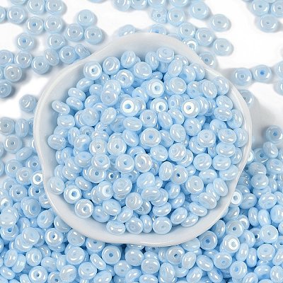 Opaque Colours Luster Glass Seed Beads X1-SEED-P008-01C-09-1