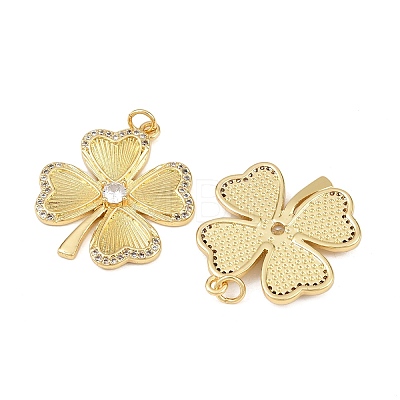 Brass Cubic Zirconia Pendants KK-L251-54G-1