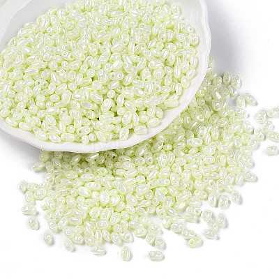 Opaque Colours Luster Glass Seed Beads SEED-T006-02J-1