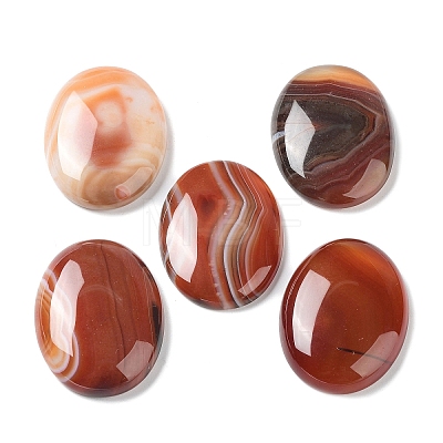 Natural Striped Agate/Banded Agate Cabochons G-H296-01G-1