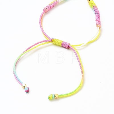 Adjustable Segment Dyed Polyester Bracelet Making AJEW-JB00793-1