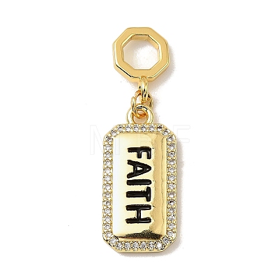Brass Micro Pave Cubic Zirconia Pendants KK-C111-02G-01-1