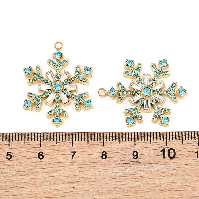 304 Stainless Steel Rhinestone Pendants RB-CBADC81-14G-02-1